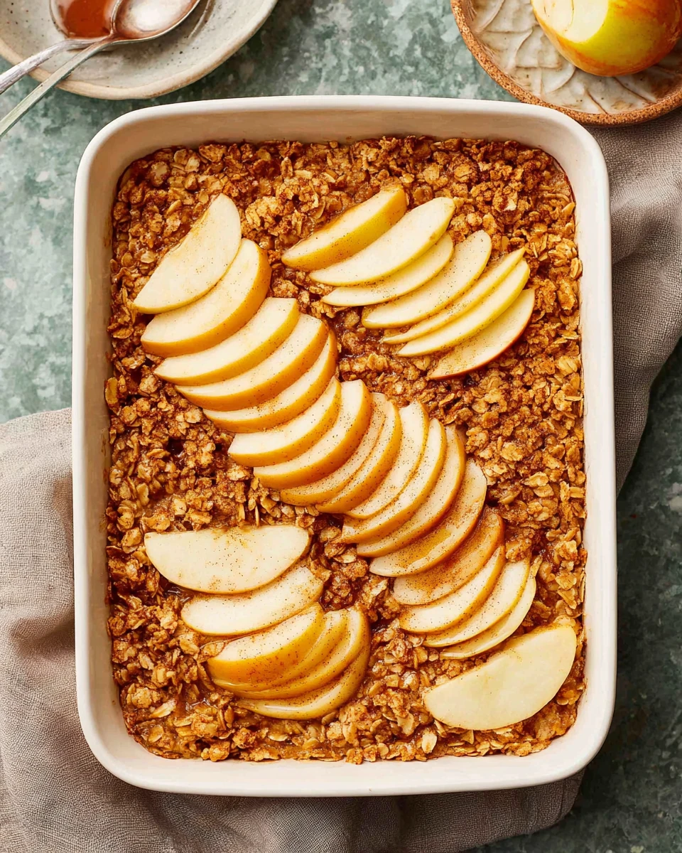 Apple Cinnamon Baked Oatmeal Recipe Warm apple cinnamon baked oatmeal, perfect for breakfast!