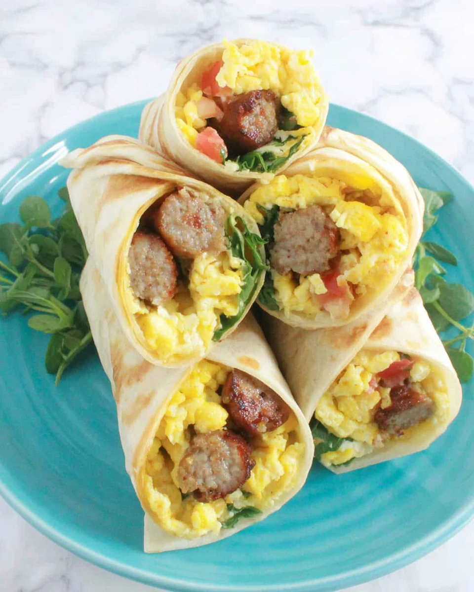 Delicious breakfast burritos perfect for meal prep.