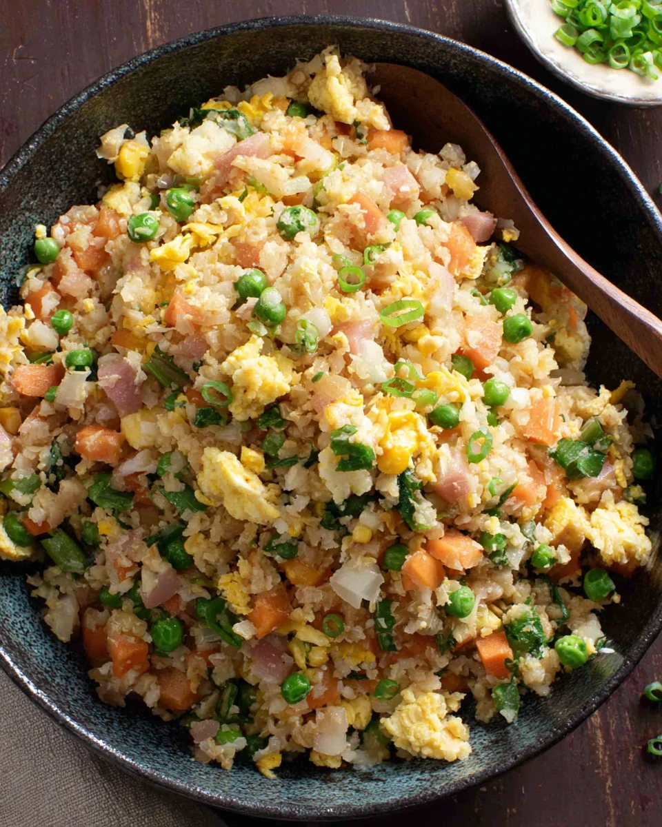 Delicious cauliflower fried rice, a healthy meal option.