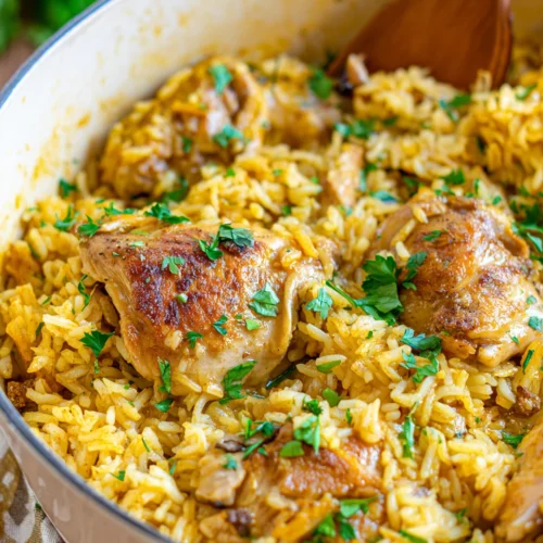 Delicious chicken and rice, perfect for busy weeknights.