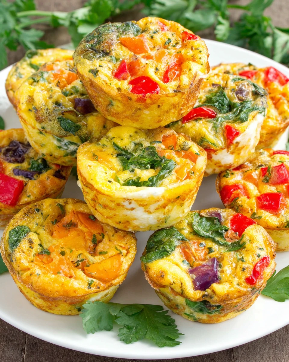 Delicious egg muffin cups packed with veggies, perfect for breakfast.