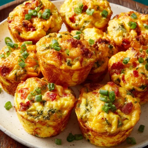 Delicious egg muffins for a quick breakfast.