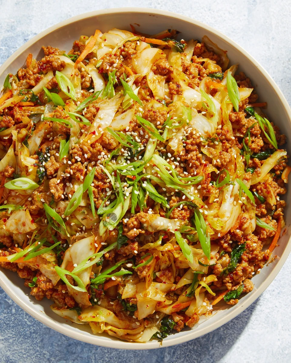Savory egg roll bowl packed with flavor.