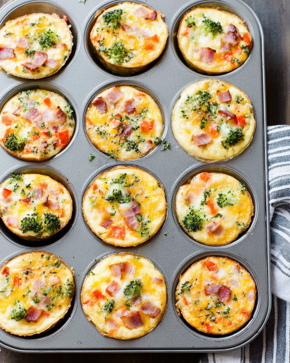 Egg white muffins packed with protein, vegetables, and flavor.