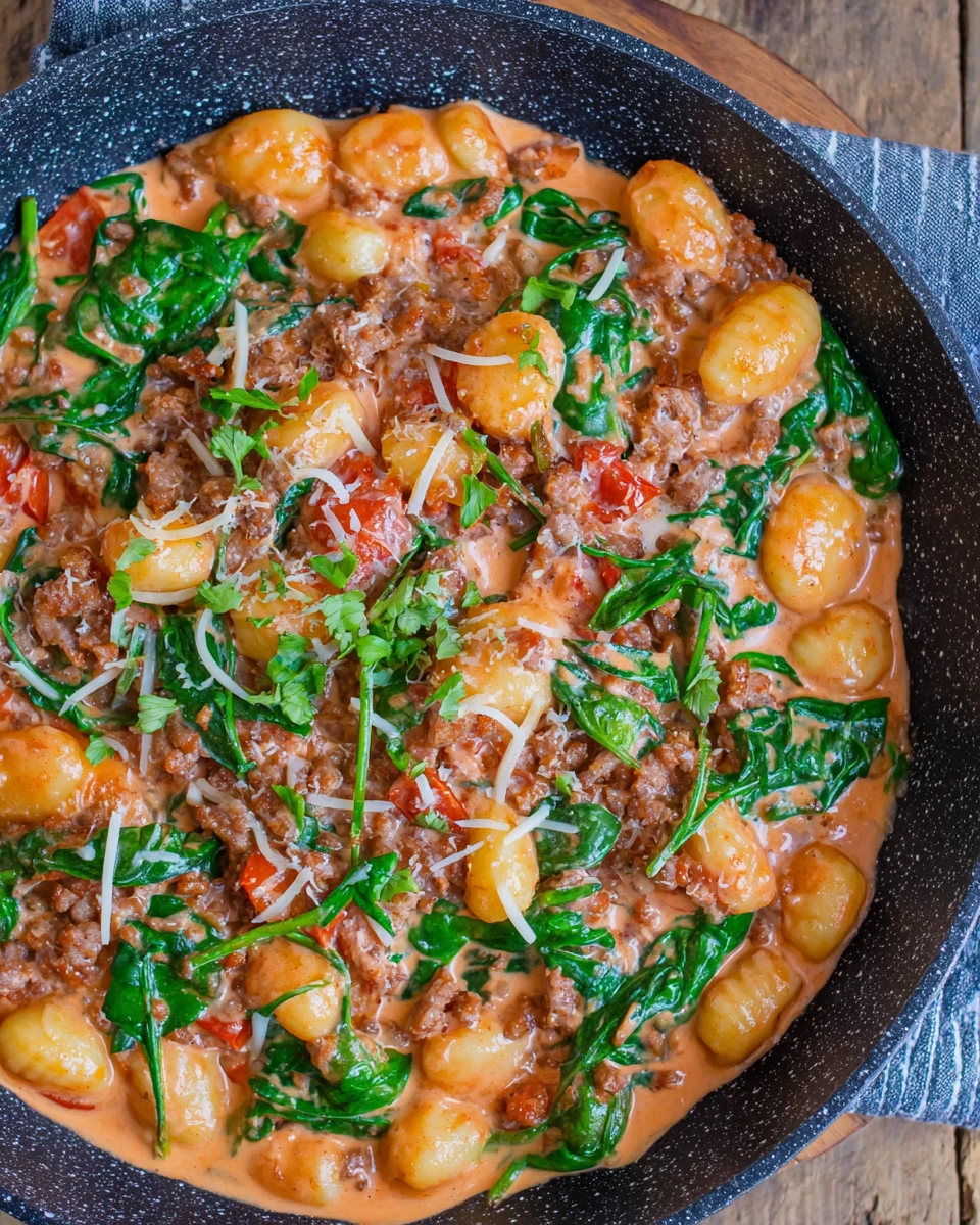 Delicious Creamy Gnocchi Recipe with Sausage Creamy gnocchi with Italian sausages and spinach, perfect for dinner