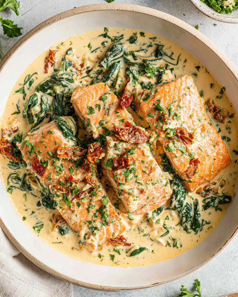 Keto Tuscan Salmon: A Savory, Creamy Delight