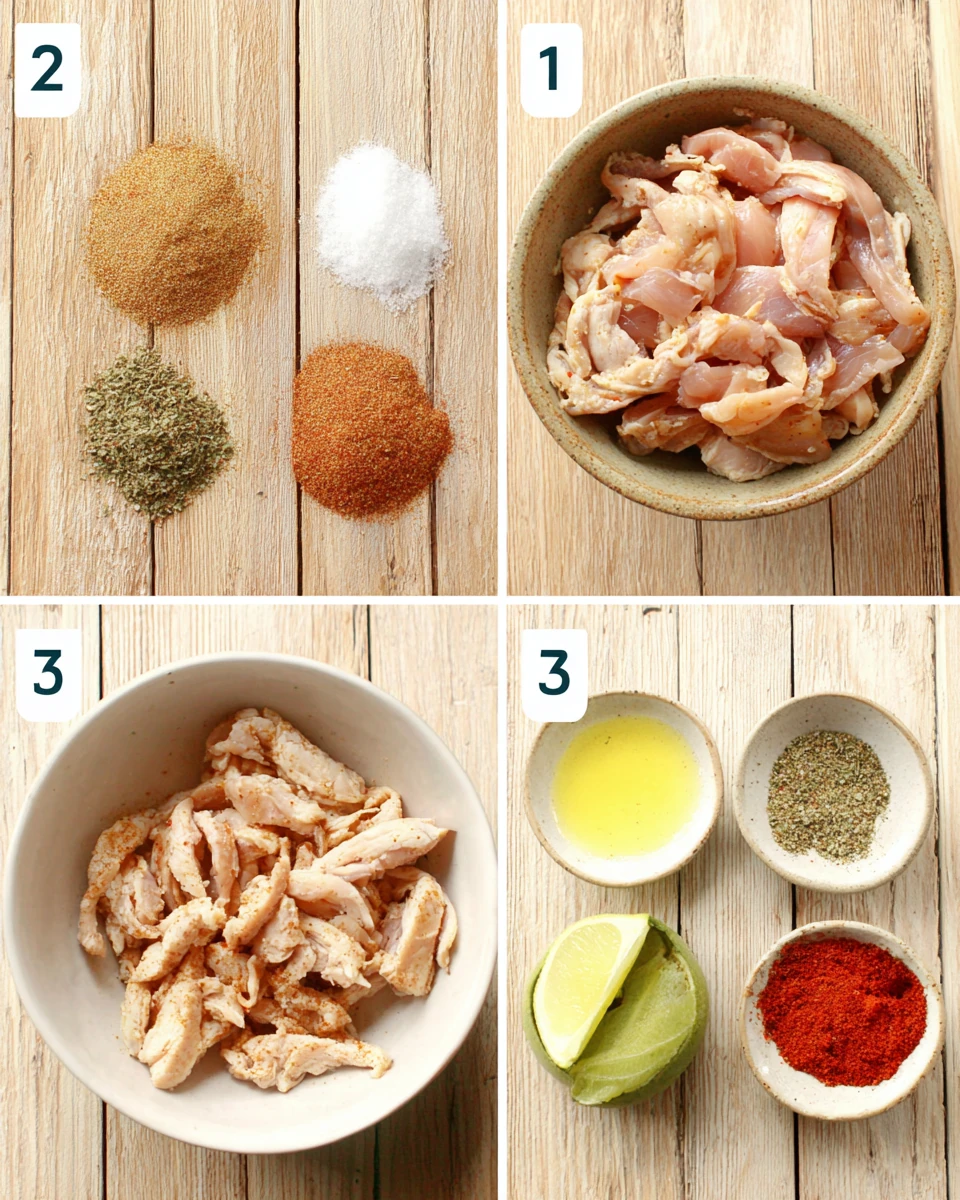 Savor healthy low calorie fajitas with chicken and spices.