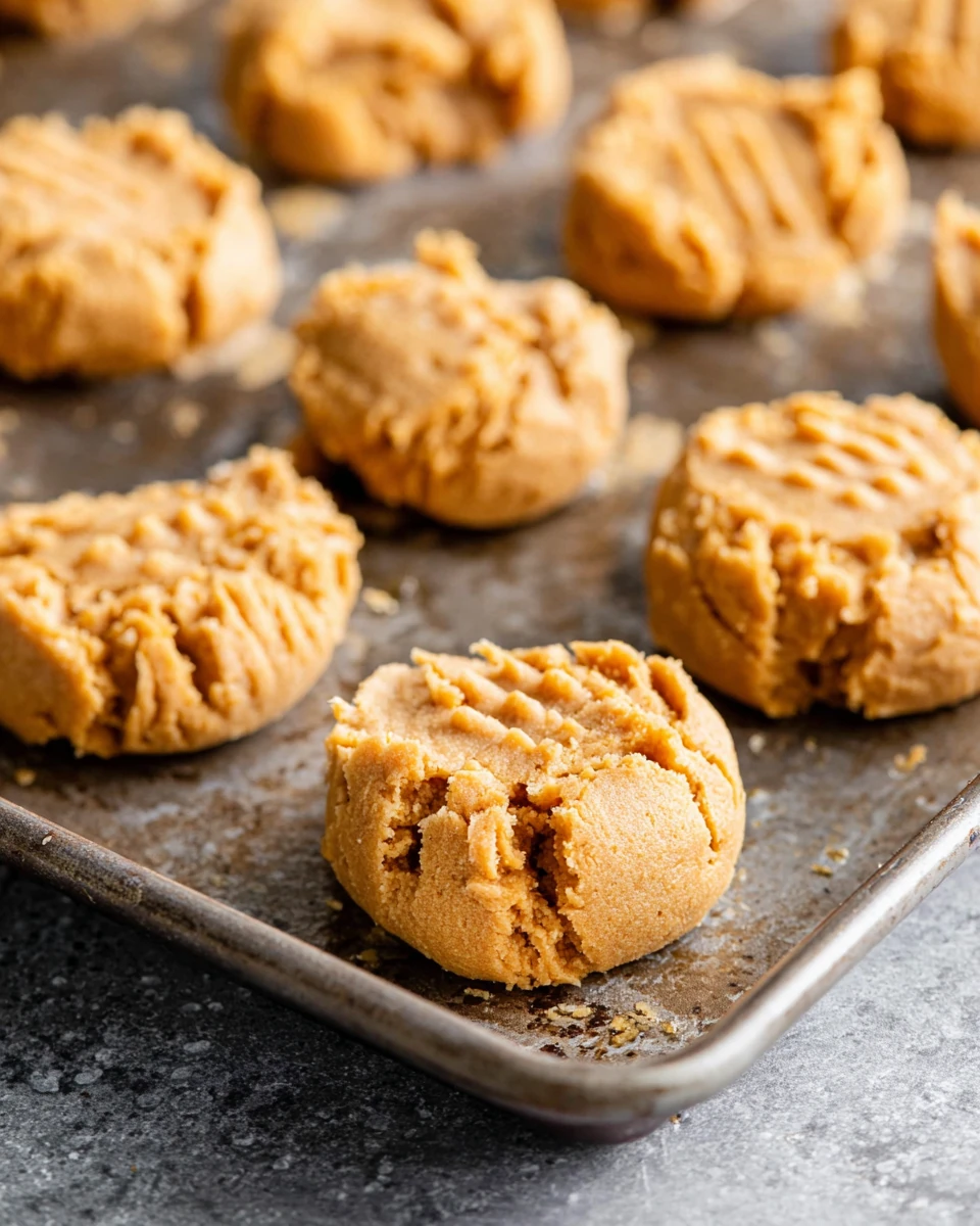Delicious peanut butter cookies ready to bake.