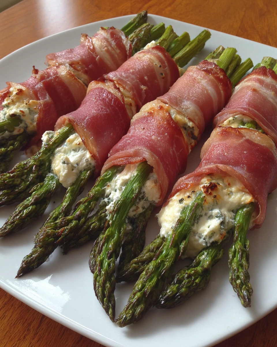 Prosciutto asparagus recipe featuring savory flavors and creamy texture