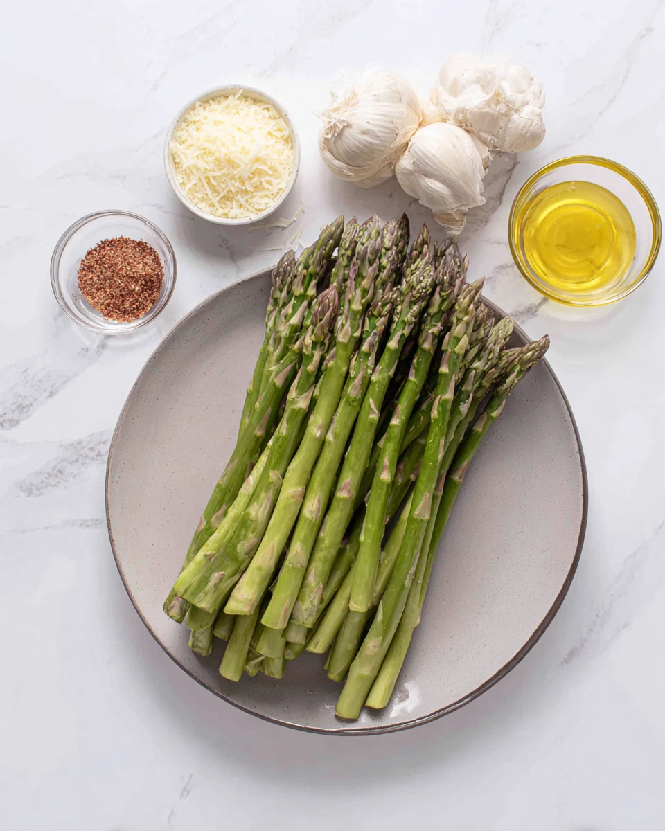Roasted Asparagus with Parmesan ingredients ready for cooking.