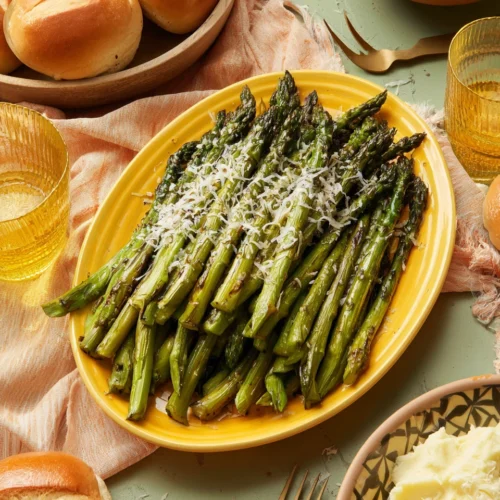Roasted Asparagus with Parmesan, a tasty side dish.