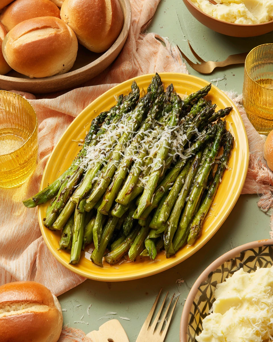 Roasted Asparagus with Parmesan, a tasty side dish.