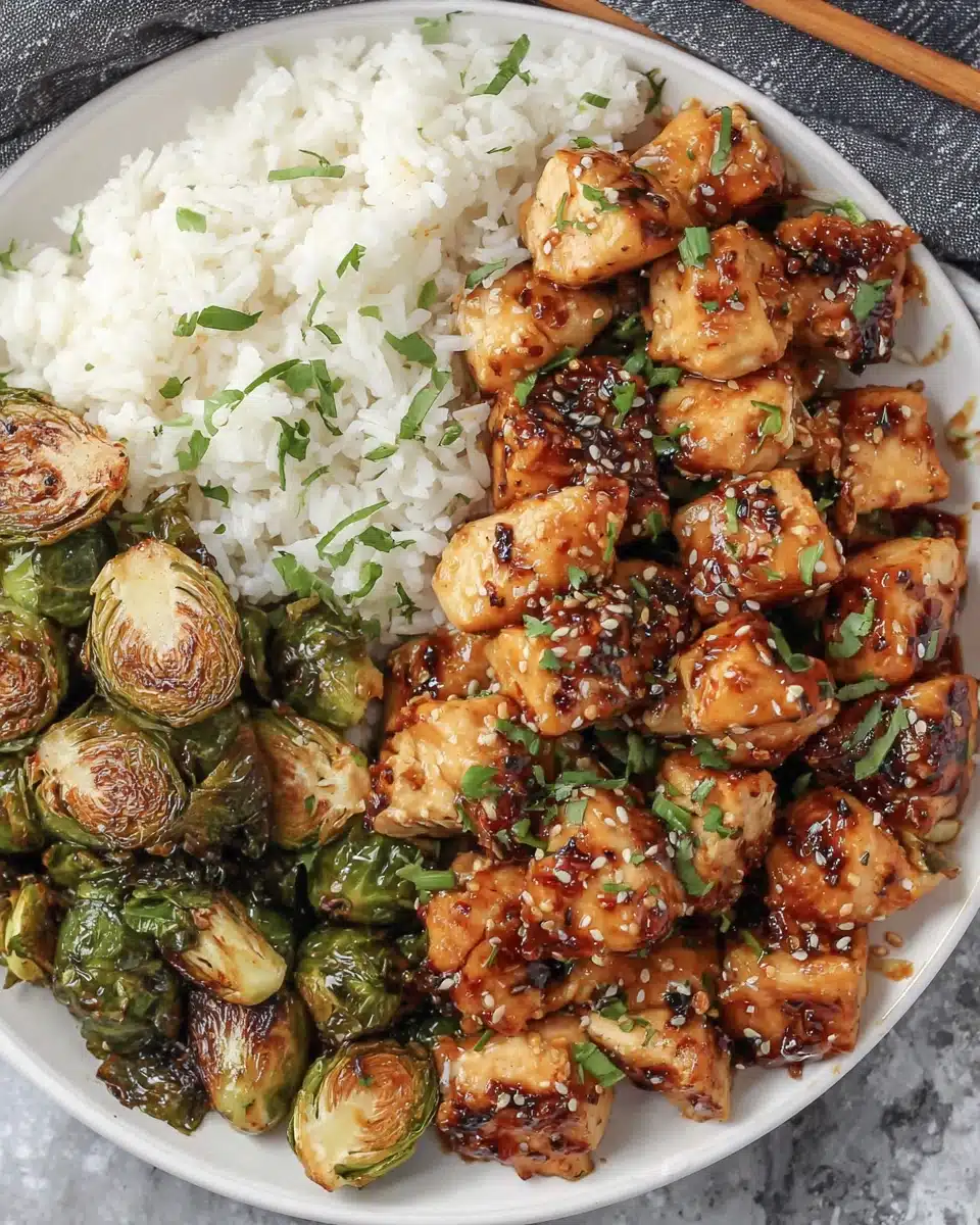 Air Fryer Sweet Chili Chicken and Brussels Sprouts: Irresistibly Delicious