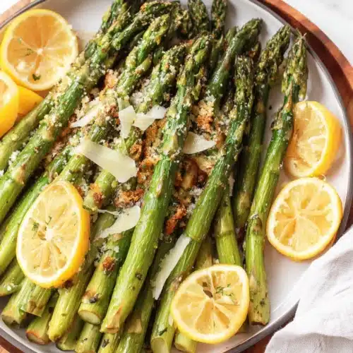 Delicious asparagus parmesan dish for a healthy snack