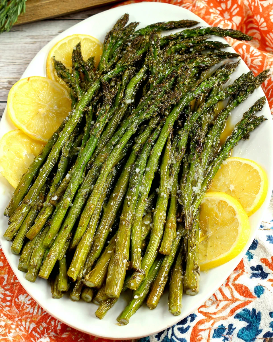Crispy Baked Asparagus Recipe Tasty baked asparagus side dish recipe.