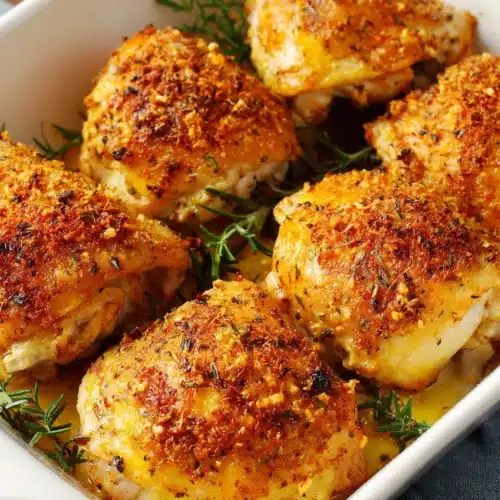 Baked chicken thighs recipe for a juicy weeknight dinner