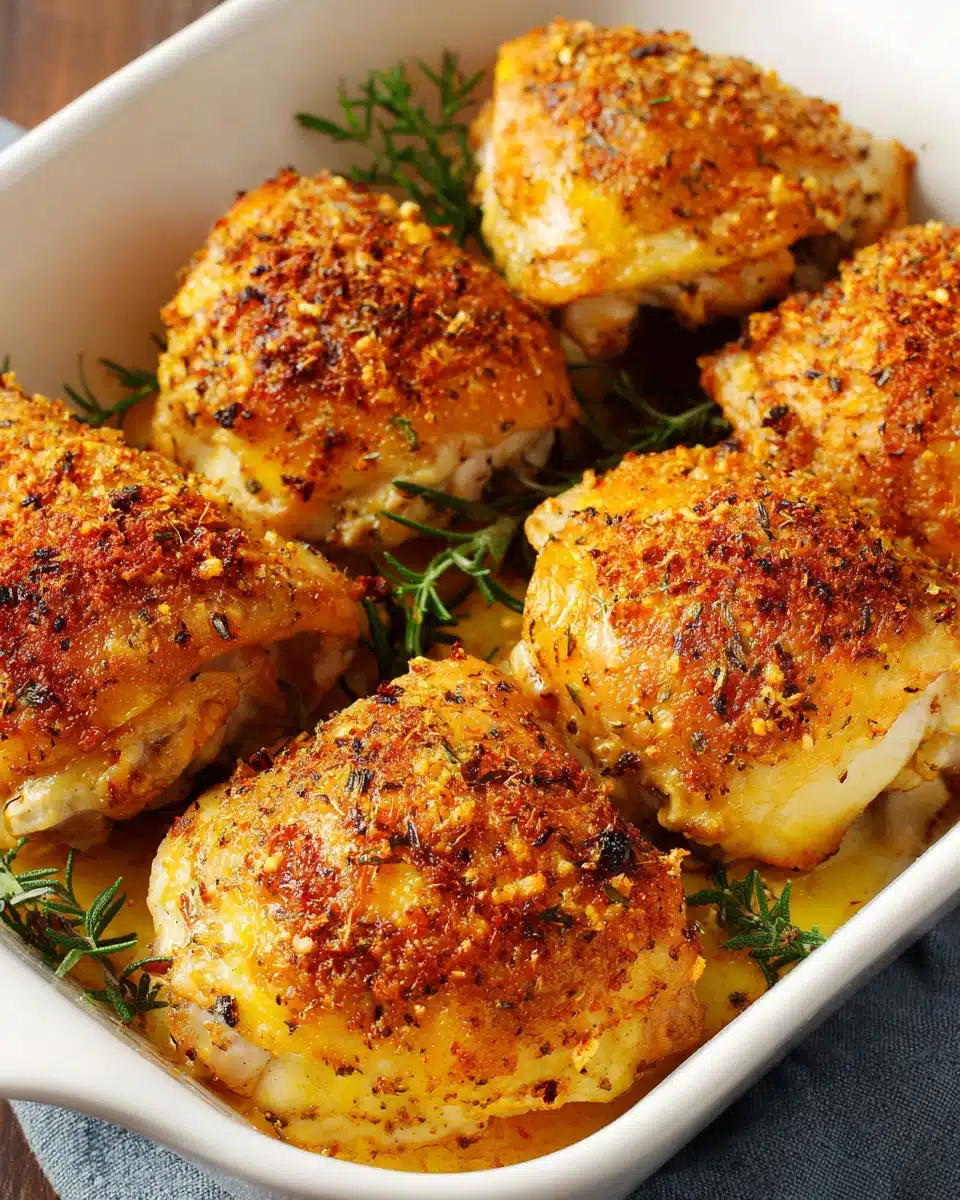 Baked chicken thighs recipe for a juicy weeknight dinner