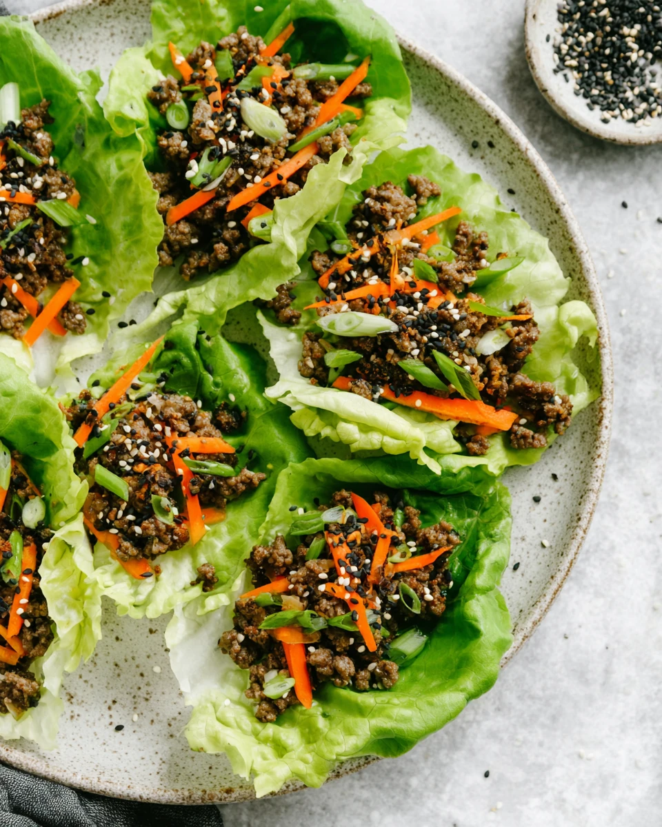 Delicious beef lettuce wraps recipe for a healthy meal.