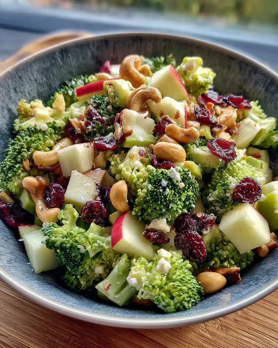 Delicious Broccoli Cashew Salad with Apples for Everyone