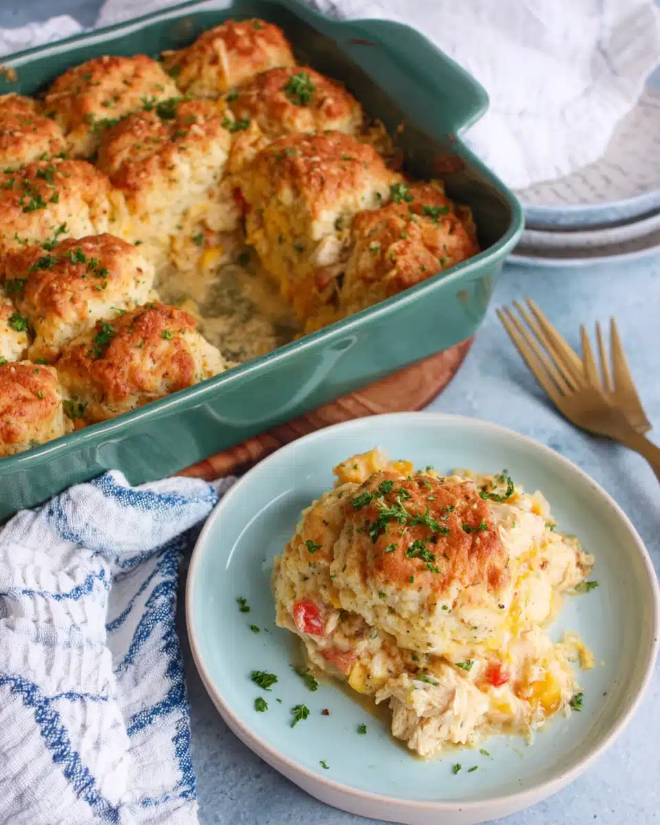 Cheddar Bay Chicken Cobbler Recipe Cheddar Bay Chicken Cobbler, a family-friendly casserole dish.