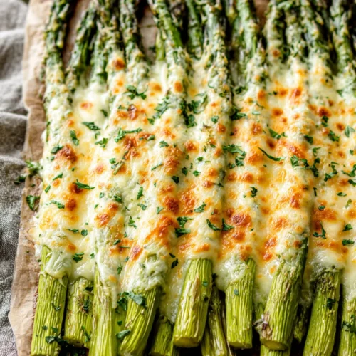 Delicious cheesy baked asparagus side dish recipe