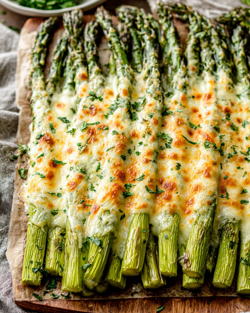 Delicious cheesy baked asparagus side dish recipe