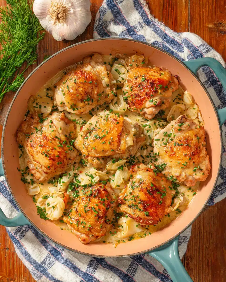 Savory chicken in garlic sauce, perfect for weeknight dinners.