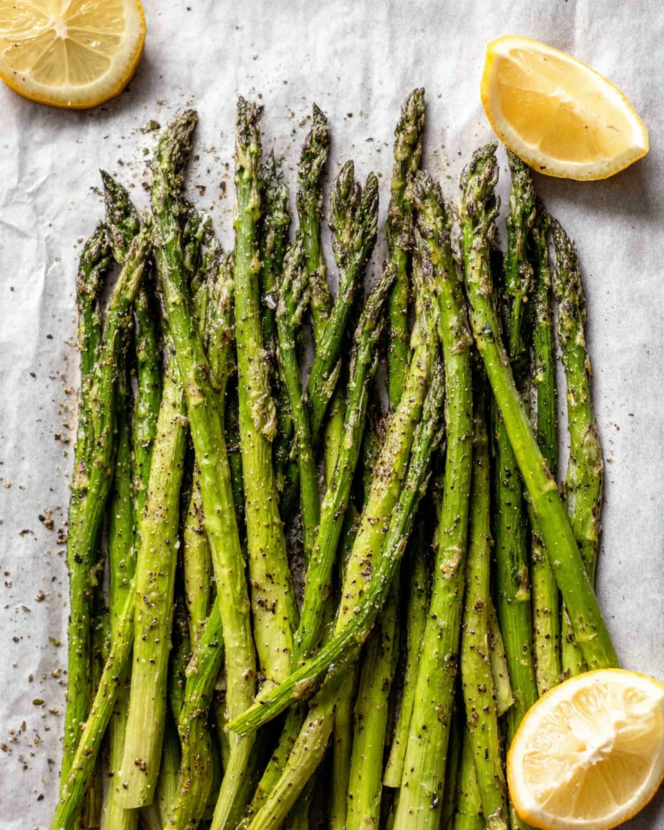 Crispy roasted asparagus, a flavorful side dish.