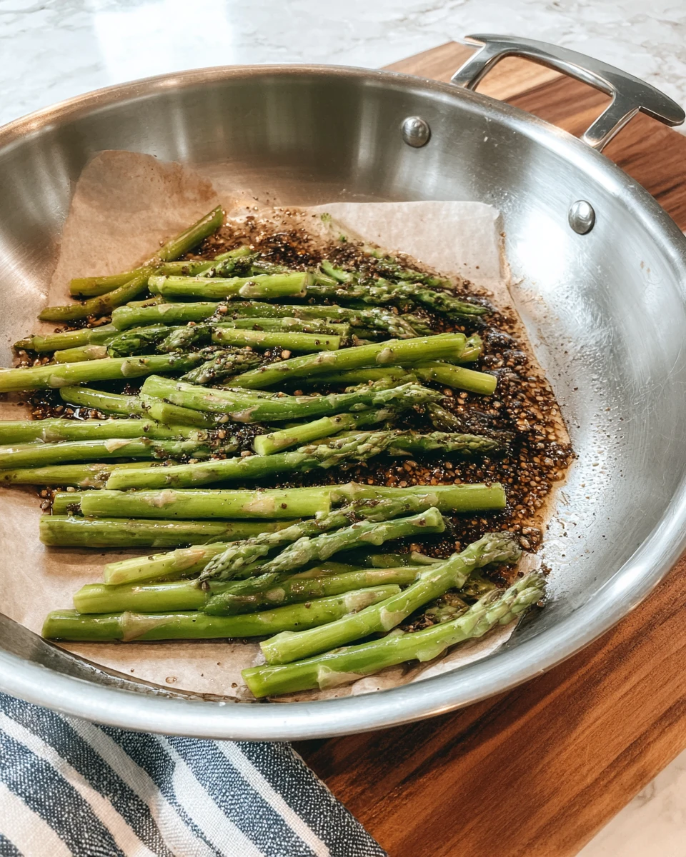 Crispy roasted asparagus preparation process