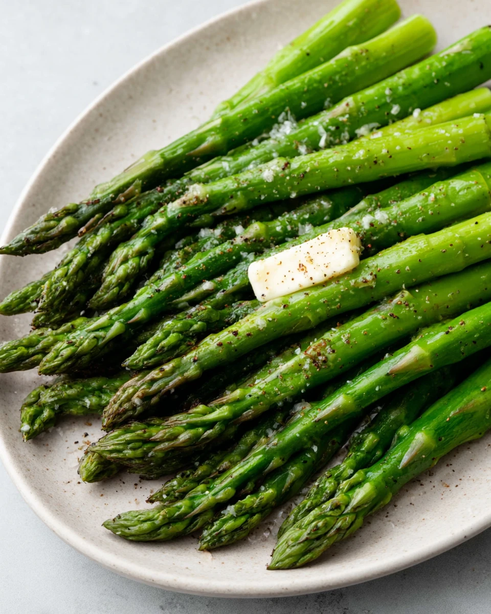 Delicious easy asparagus side dish featuring buttery flavor.