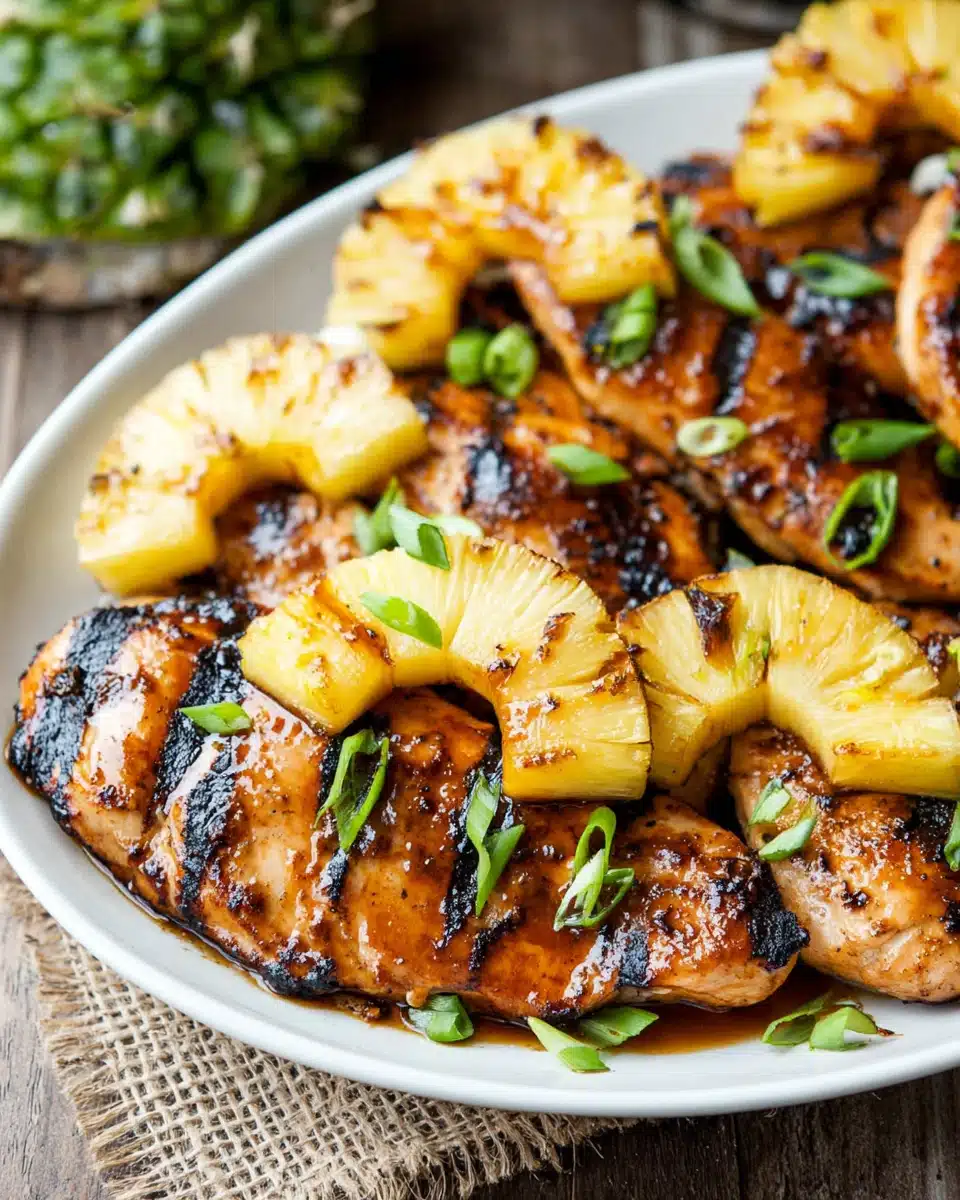 Delicious Hawaiian pineapple chicken with fresh ingredients.