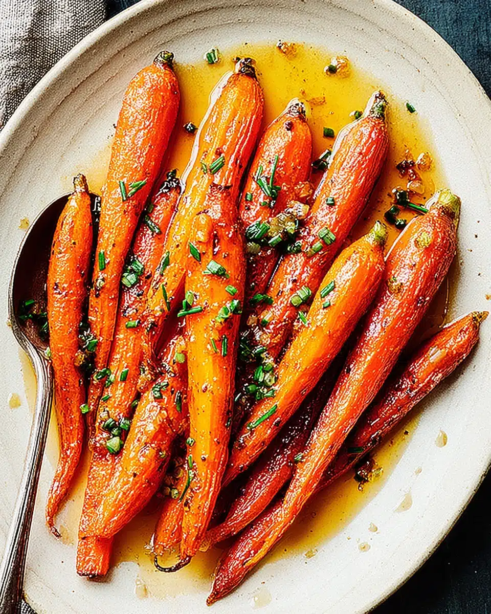 Delicious honey roasted carrots air fryer side dish.