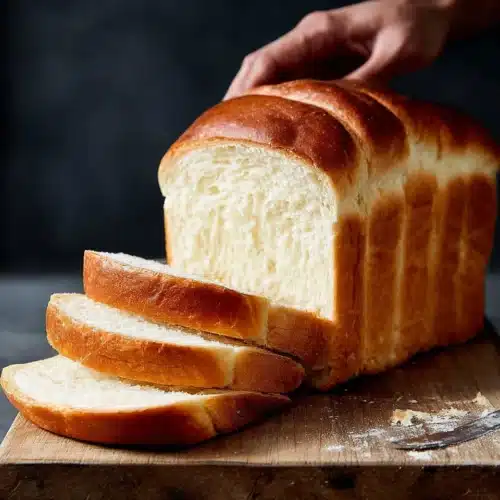 Soft pain de mie sandwich bread ready for delicious sandwiches.