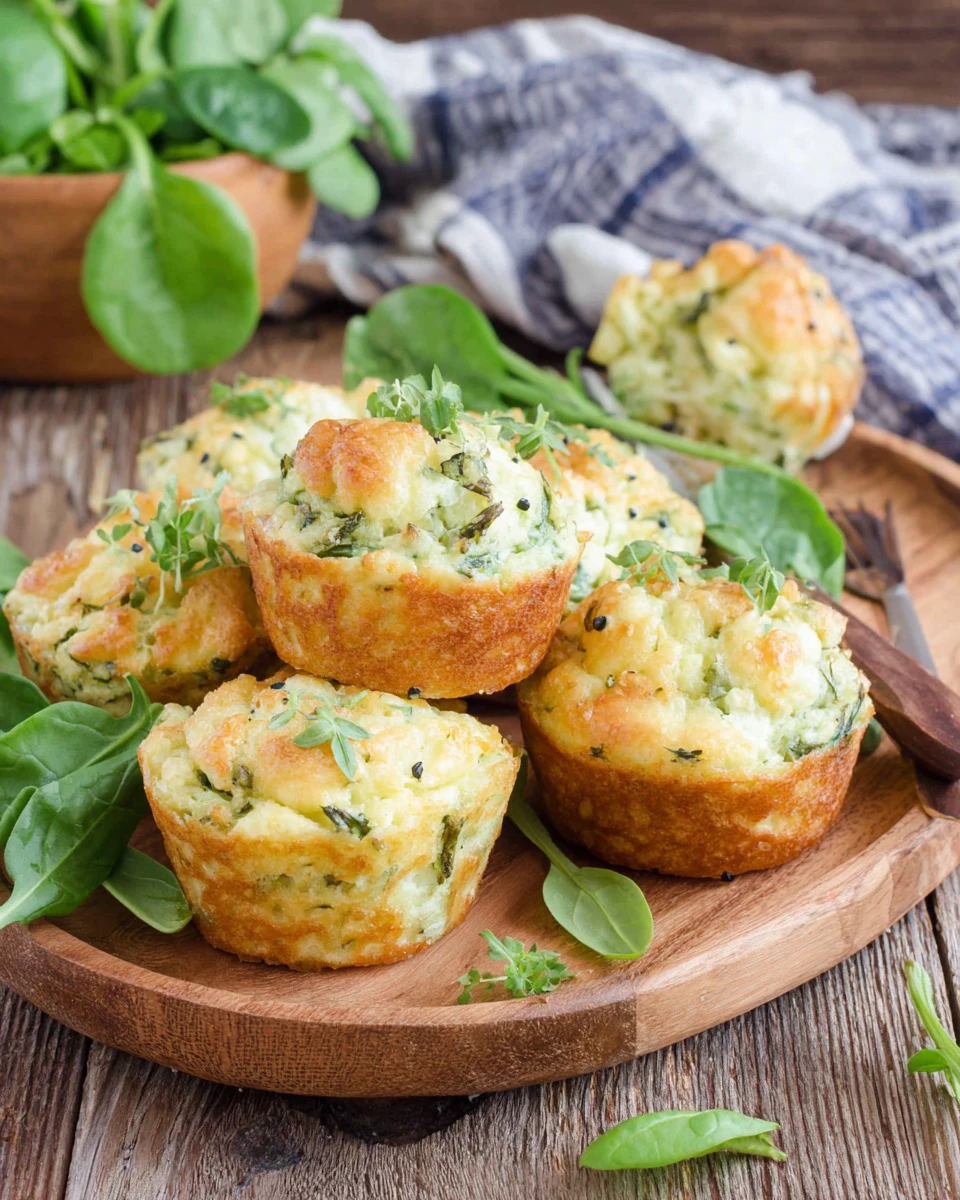 Savory spanakopita muffins, perfect for brunch.