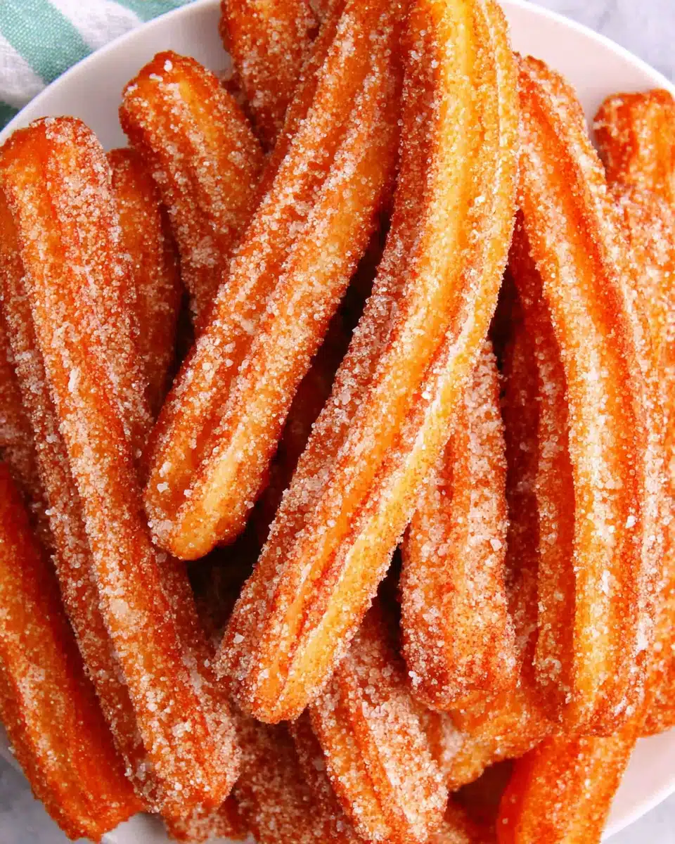 Authentic churros coated in cinnamon sugar - crispy and soft