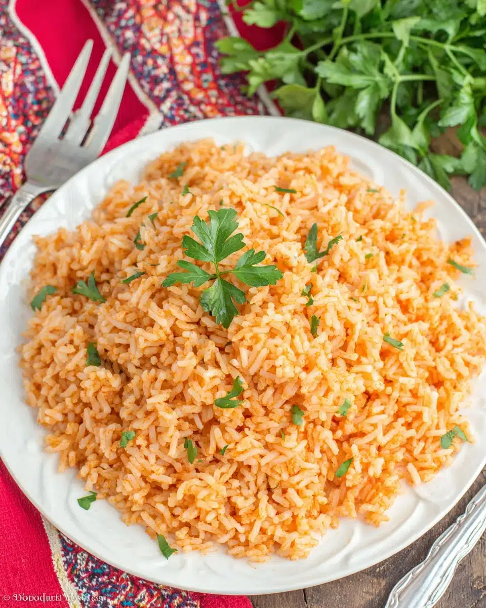 Authentic Mexican Rice Recipe Authentic Mexican rice, a perfect side dish for family dinners.