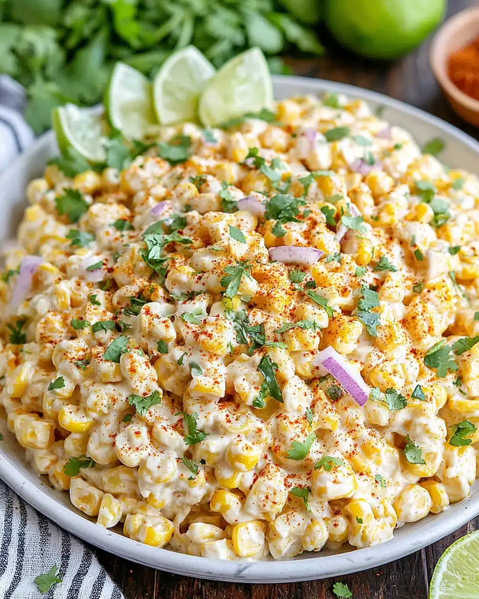 Creamy Corn Salad for Cinco de Mayo Delicious cinco de mayo side dish featuring creamy corn salad.