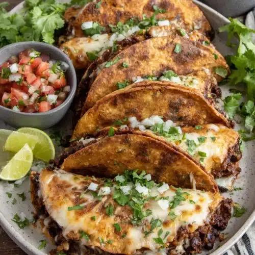 Delicious crispy black bean tacos bursting with flavor.