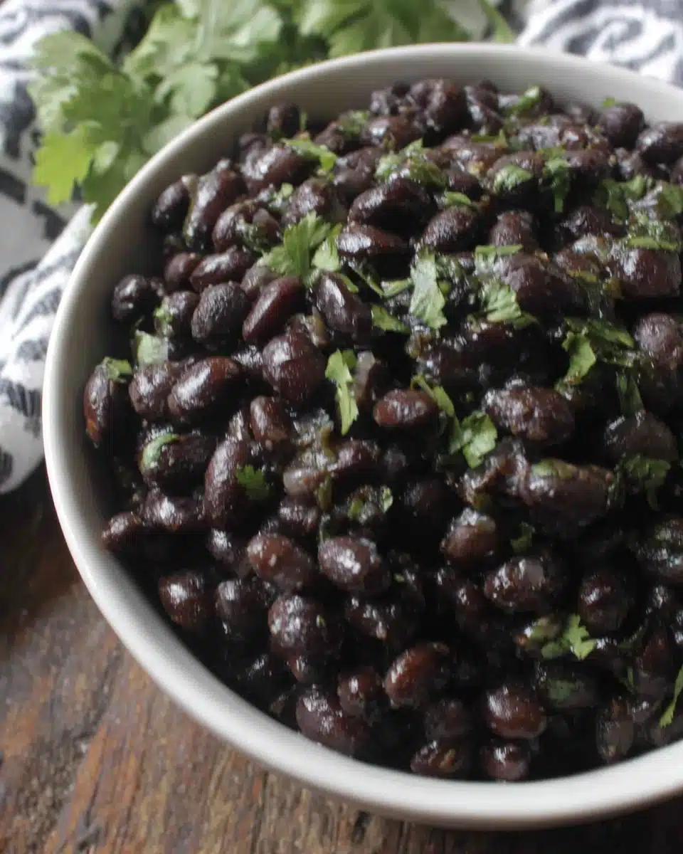 Delicious Instant Pot Mexican black beans recipe.
