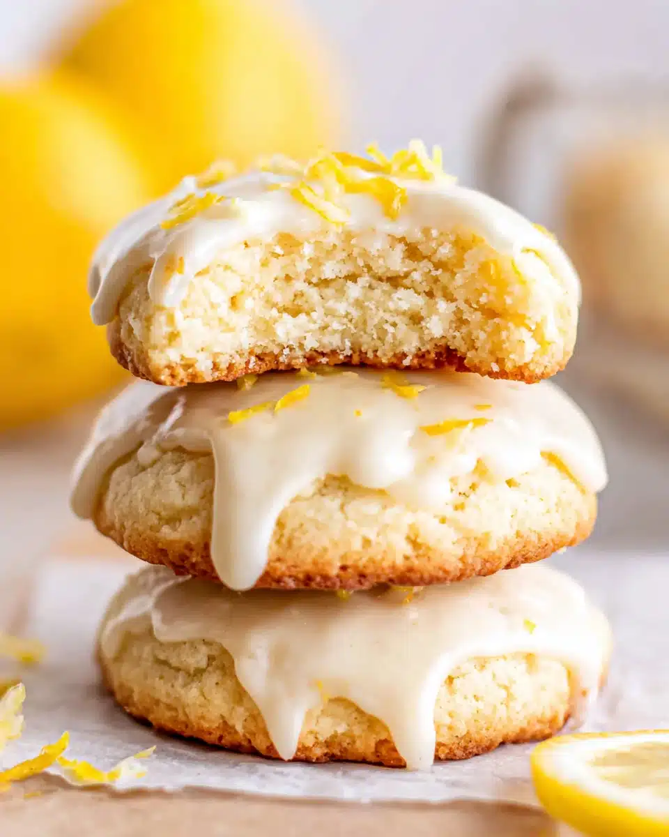 Delicious Keto Cream Cheese Lemon Cookies Keto cream cheese lemon cookies with lemon zest topping.