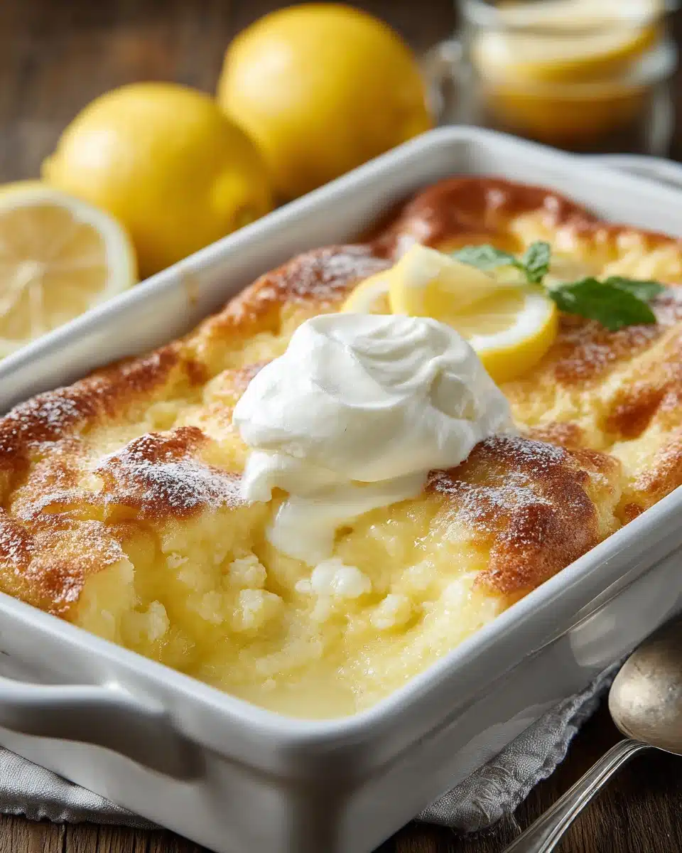 Creamy lemon dessert bursting with flavor.