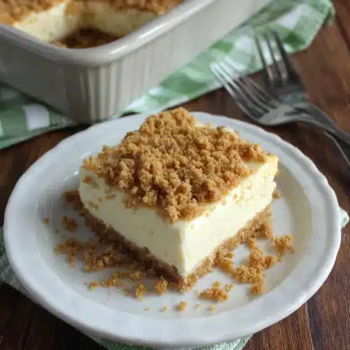 No bake cheesecake bars, a light and creamy dessert.
