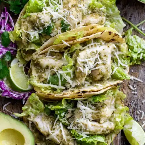 Delicious salsa verde chicken tacos for a family meal