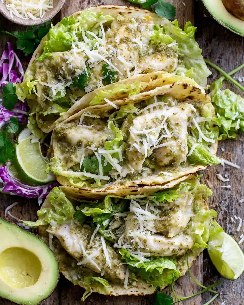 Delicious salsa verde chicken tacos for a family meal