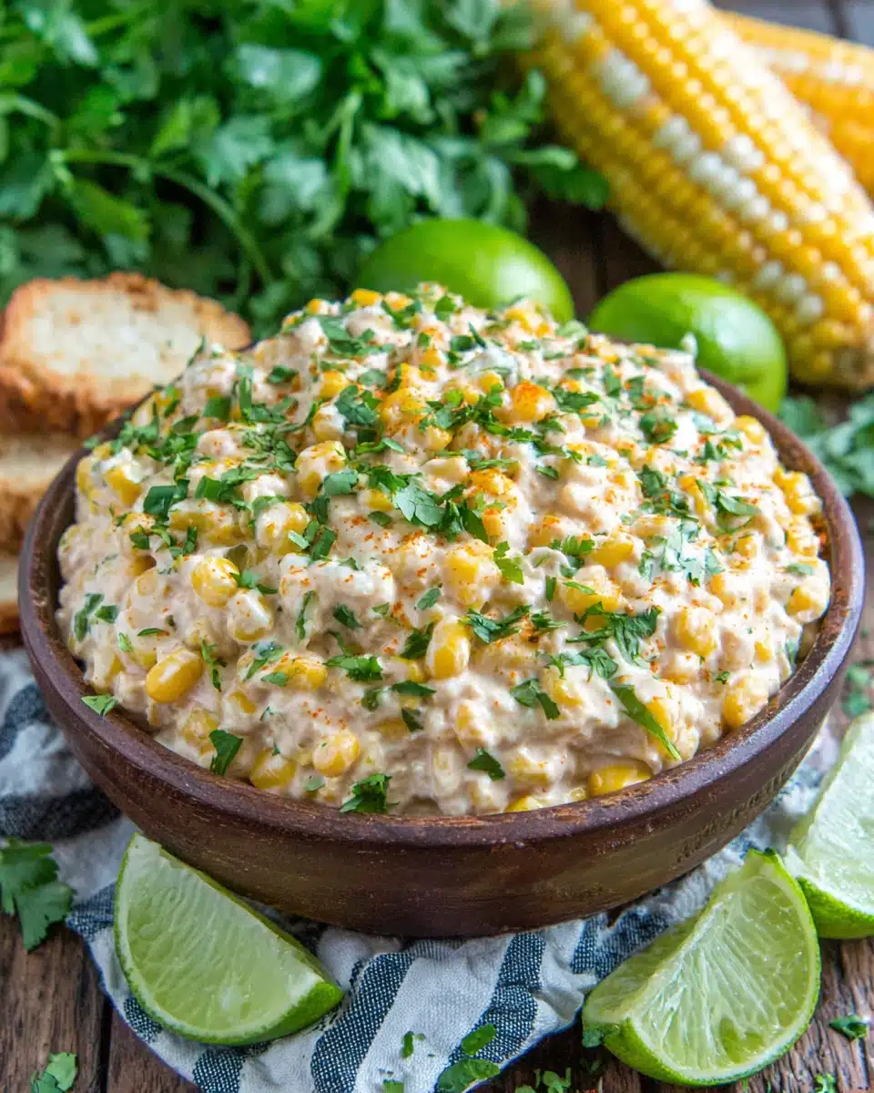 Delicious slow cooker Mexican street corn dip perfect for gatherings.