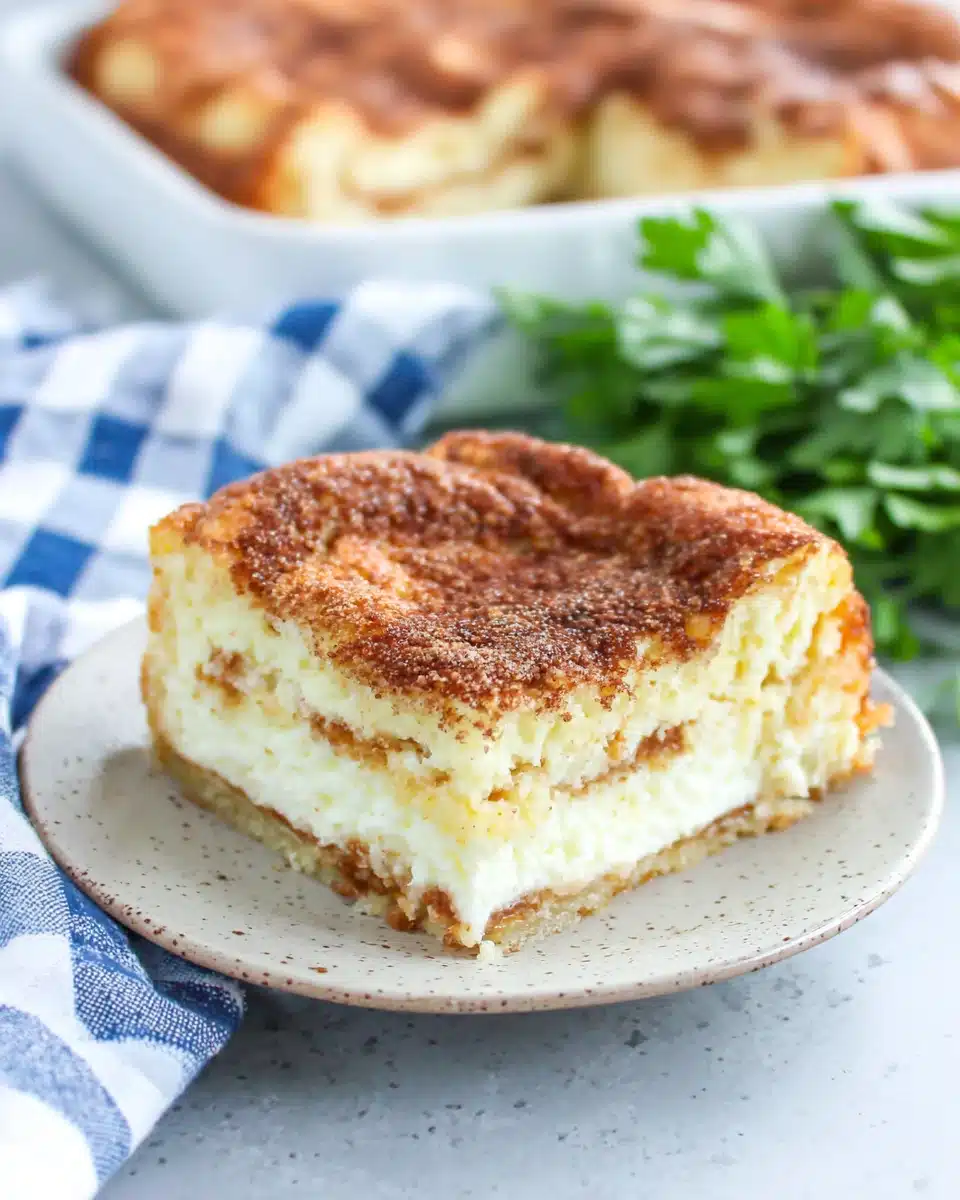 Delicious sopapilla cheesecake slices ready to enjoy.