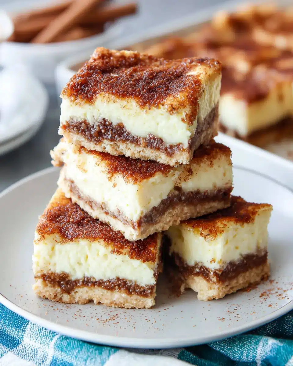 Delicious sopapilla cheesecake with creamy layers and cinnamon topping.