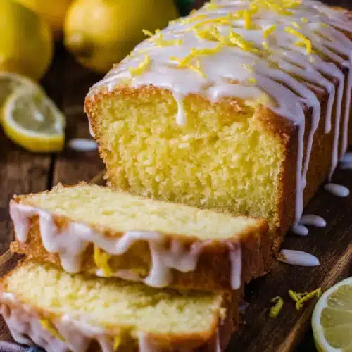 Starbucks Copycat Lemon Loaf Cake: A Delightful Treat 1 Delicious Starbucks copycat lemon loaf cake with creamy glaze.