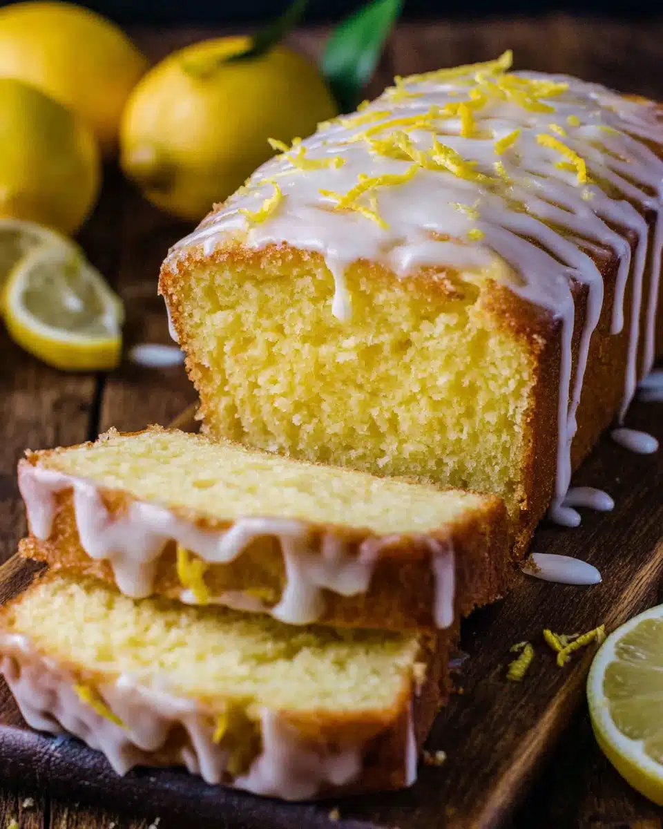 Starbucks Copycat Lemon Loaf Cake Recipe Delicious Starbucks copycat lemon loaf cake with creamy glaze.