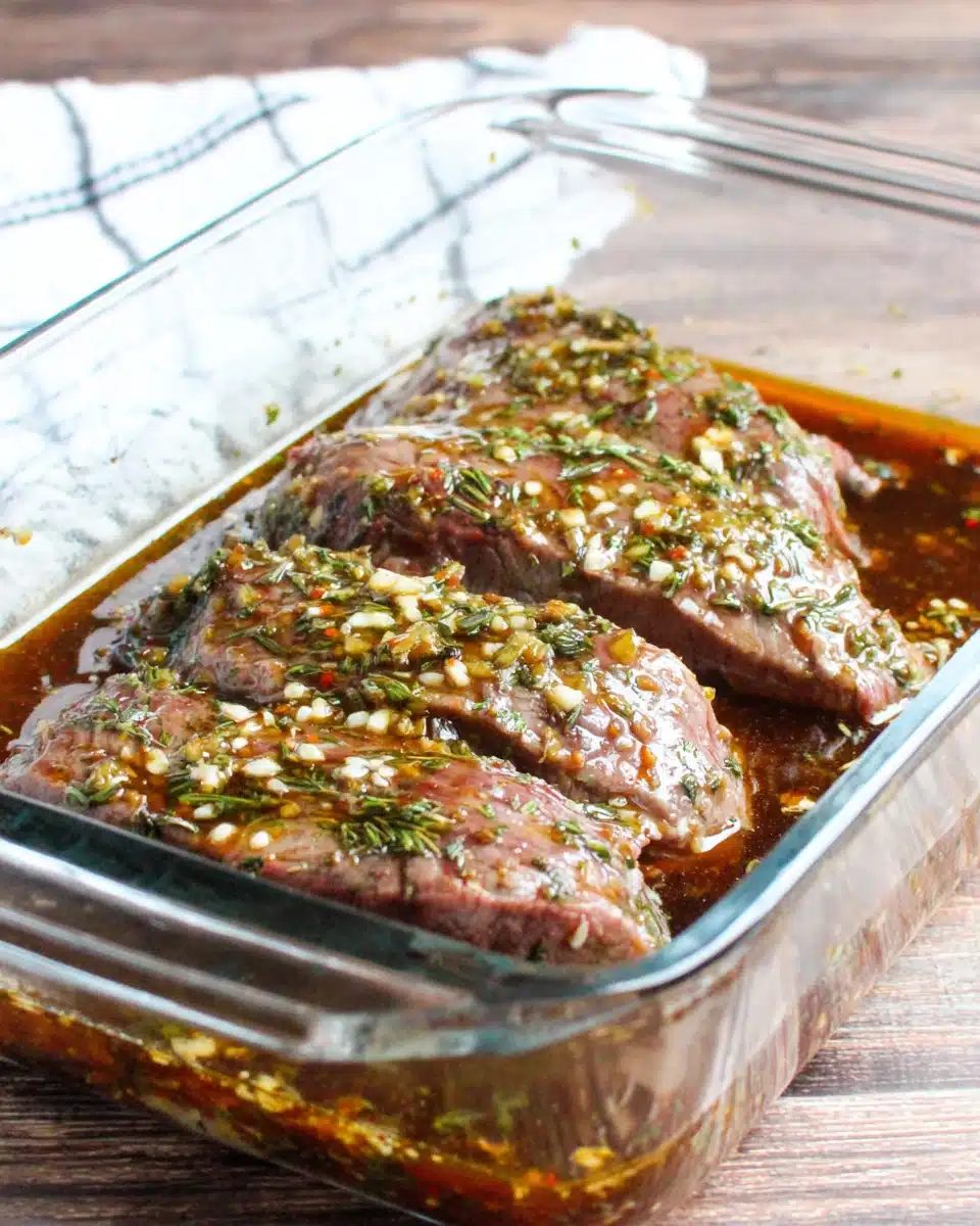 Steak fajita marinade recipe with pineapple and soy sauce.